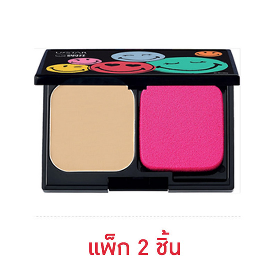 Ustar แป้งผสมรองพื้น Smileyworld Bright Cover Compact Foundation SPF25 PA++ 6.5 กรัม (แพ็กคู่)