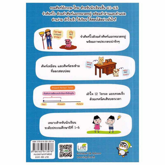 หนังสือ Quick อังกฤษ-ไทย ระดับ ป.1-ป.6 ฉบับจำศัพท์ไว