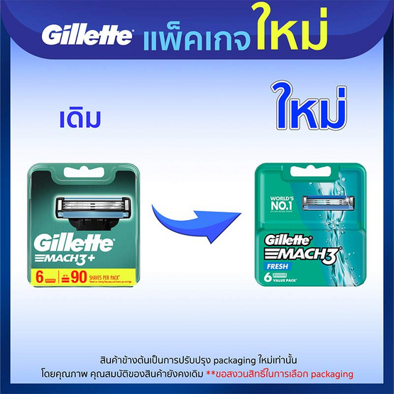 ยิลเลตต์ มัคทรี เฟรช ใบมีด 6 ชิ้น