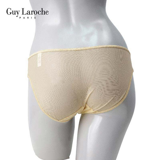 GUY LAROCHE กางเกงชั้นใน GV2084 สี BR ด้านหน้าลูกไม้ Leaver Lace ด้านหลังผ้าตาข่าย