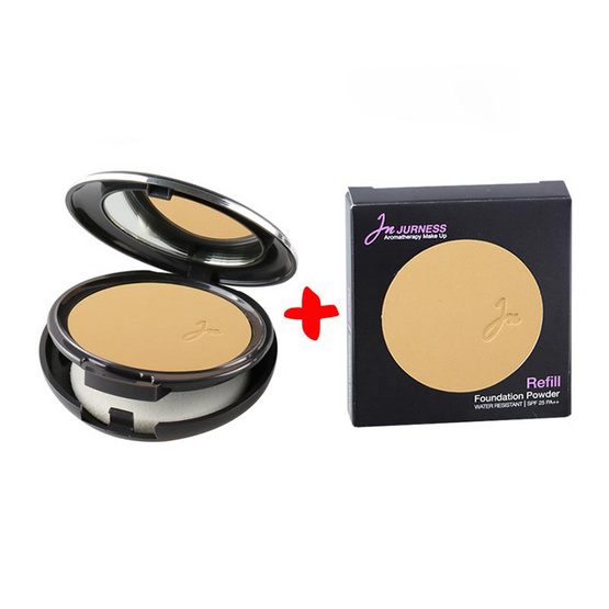 Jurness แป้งผสมรองพื้น Foundation Powder Spf 25 PA++ 12 กรัม + Refill 12 กรัม