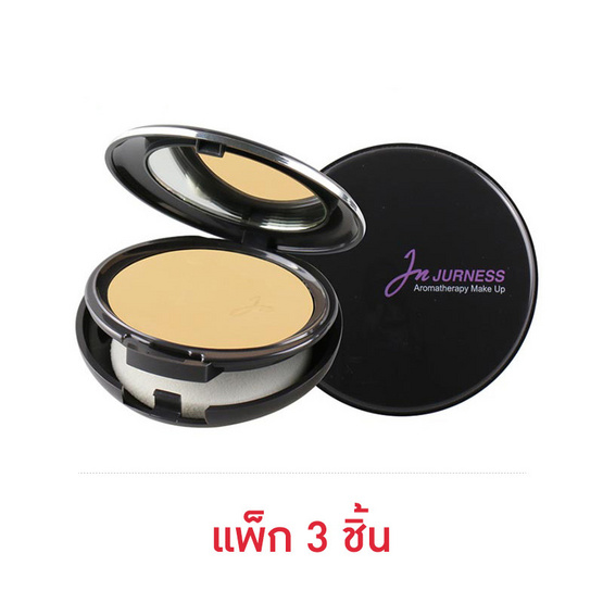 Jurness แป้งผสมรองพื้น Foundation Powder Spf 25 PA++ 12 กรัม แพ็ก 3 ชิ้น