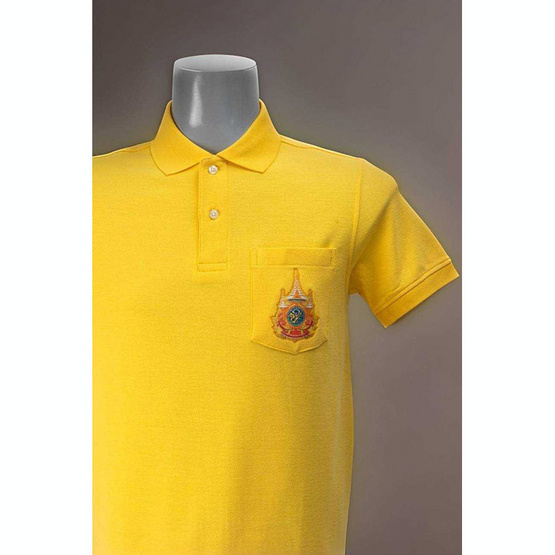 DELON เสื้อโปโล AT56009 สีเหลือง ปักตรา 72 พรรษา ผ้าคอตตอน ปีเก้ UNISEX DELON เสื้อโปโล AT56009 สีเหลือง ปักตรา 72 พรรษา ผ้าคอตตอน ปีเก้ UNISEX