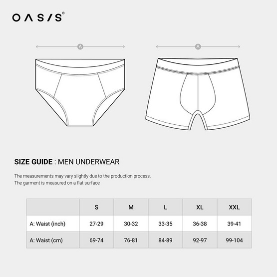 OASIS กางเกงชั้นในชาย เต็มตัว Boxer ผ้าคอตตอน แบมบู ใส่สบาย รุ่น MUWBM6222