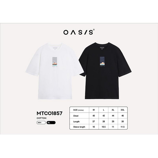 OASIS เสื้อยืดโอเวอร์ไซส์ รุ่น MTCO1857