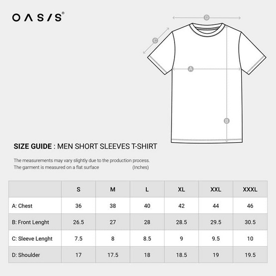 OASIS Vibes Collection เสื้อยืดผู้ชาย รุ่น MTC1816