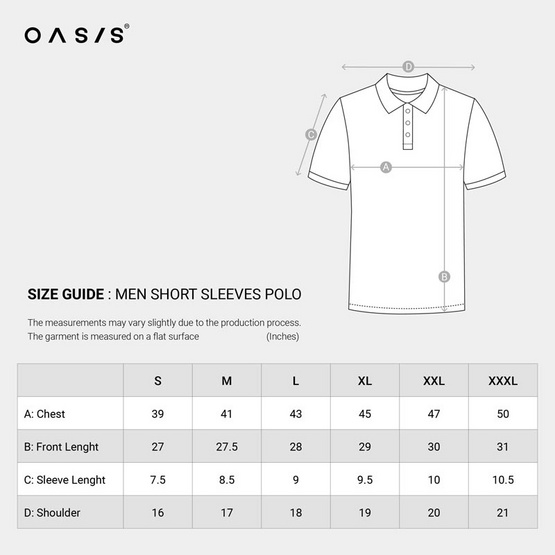 OASIS เสื้อโปโลผู้ชาย รุ่น MPSV1791