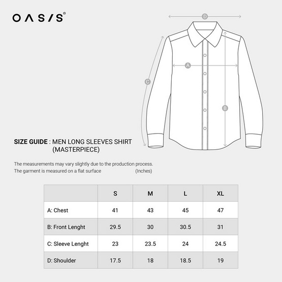 Oasis Masterpiece เสื้อเชิ้ตผู้ชาย รุ่น MPWLC4074