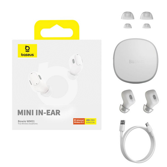 Baseus หูฟังบลูทูธแบบ True Wireless รุ่น WM01 Baseus หูฟังบลูทูธแบบ True Wireless รุ่น WM01