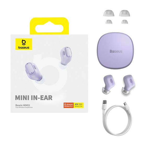 Baseus หูฟังบลูทูธแบบ True Wireless รุ่น WM01 Baseus หูฟังบลูทูธแบบ True Wireless รุ่น WM01