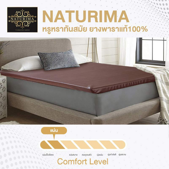 Bedisupreme ท็อปเปอร์ยางพาราแท้ รุ่น Naturima หุ้มหนังPVC กันน้ำ หนา 1 นิ้ว