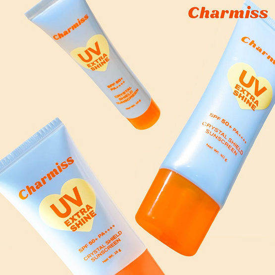 Charmiss ครีมกันแดด UV Extra Shine Crystal Shield Sunscreen SPF50+ PA++++ 40 กรัม