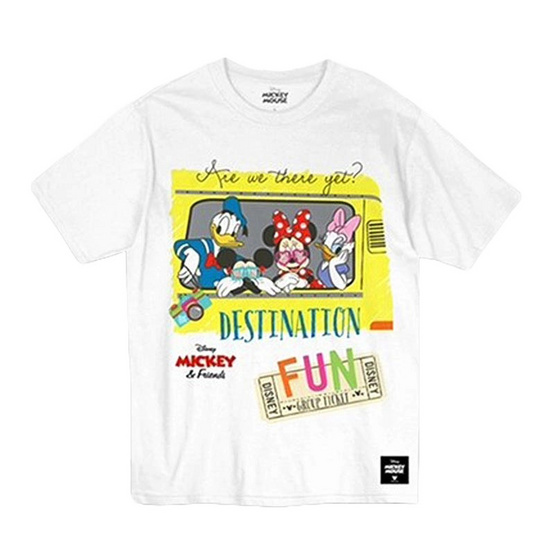 Power7Shop เสื้อยืดแฟชั่นการ์ตูน มิกกี้เมาส์ ลิขสิทธ์แท้ Disney's รุ่น MK-013