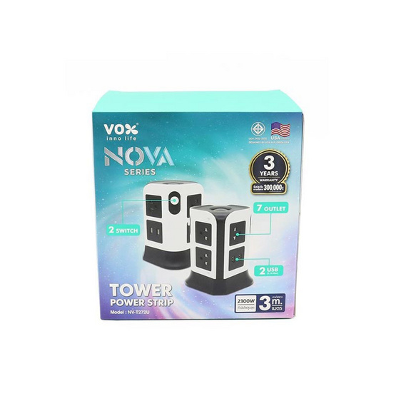 VOX ปลั๊กไฟ รุ่น TW-272U (3 เมตร)