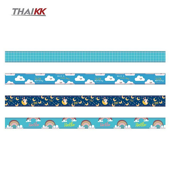 ThaiKK เทปวาชิ เเฟนซี สกายบูล 15mm x 2m (2 กล่อง)