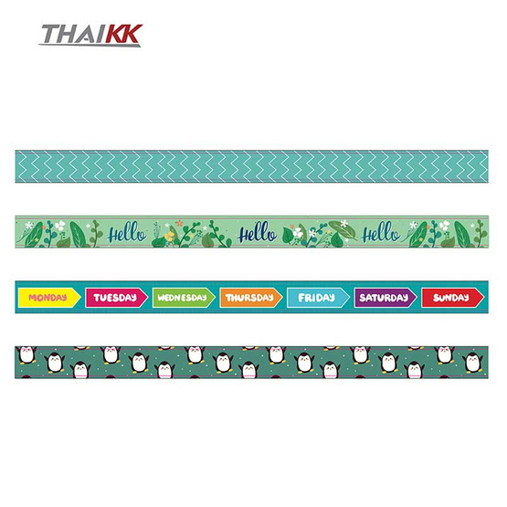 ThaiKK เทปวาชิ เเฟนซี เฮลโลกรีน 15mm x 2m (2 กล่อง)