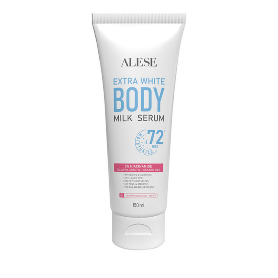 Alese เซรั่มน้ำนมทาผิวกาย Extra White Body Milk Serum 150 มล.