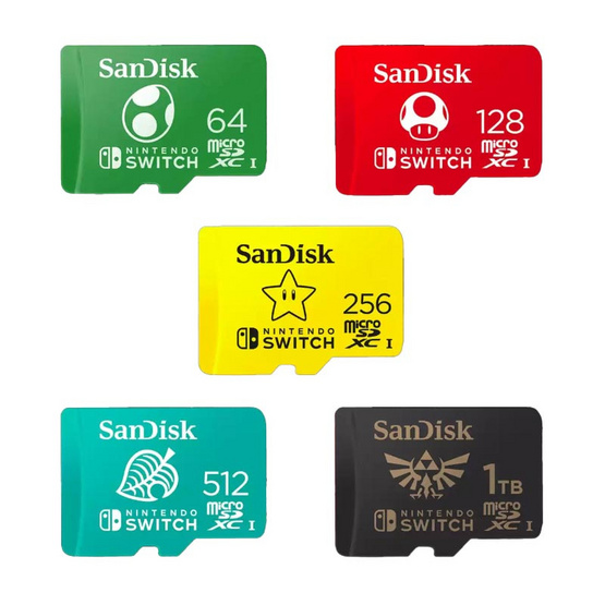 Sandisk การ์ดสำหรับ Nintendo Switch microSDXC SQXAO 256 GB