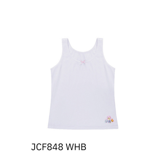 Jintana เสื้อทับในเด็กเต็มตัว รุ่น Doodle สีขาว ลายการ์ตูน4ตัวซ้าย (JCF848 WHB)