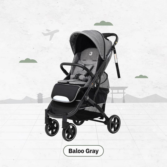 Bernd รุ่น Airplus GT รถเข็นเด็ก สี Baloo Gray