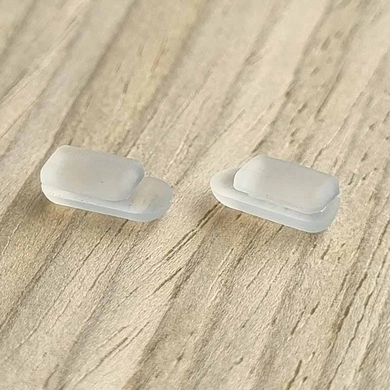 แป้นรองจมูกแว่น G5 แบบกด สีใส อะไหล่แว่นตา อะไหล่แว่น Nose Pad แพ็ค 2 คู่