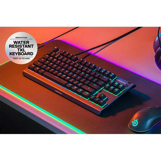 SteelSeries คีย์บอร์ดเกม APEX 3 TKL สีBlack