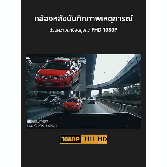 iSUPER กล้องติดรถยนต์ Full HD รุ่น Rear Cam S2