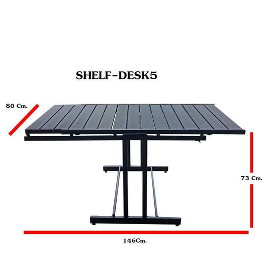 R-Simple ชั้นวางของอเนกประสงค์ Shelf Desk5 สีดำ