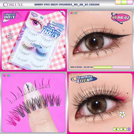 COSLUXE ขนตาปลอม Winky Eyes Dolly Eyelashes NO. DB-02 (5คู่)