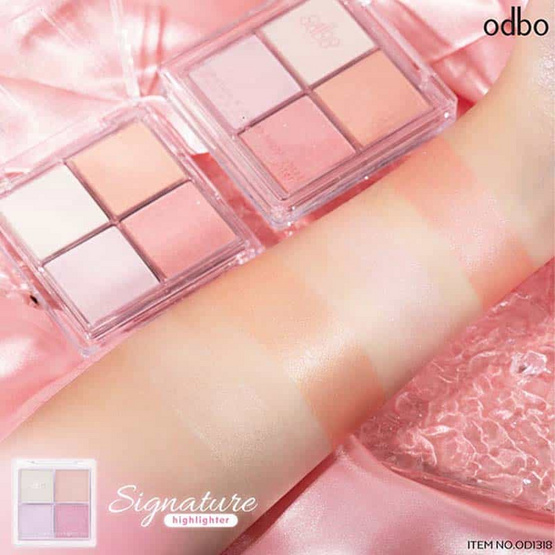 Odbo ไฮไลท์ Signature 4 Shades Highlighter OD1318 10 กรัม