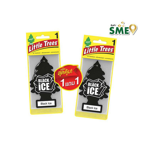 LITTLE TREES แผ่นหอมปรับอากาศ กลิ่นแบล็คไอซ์