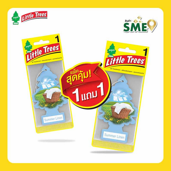 LITTLE TREES แผ่นหอมปรับอากาศ กลิ่นซัมเมอร์นิลิน