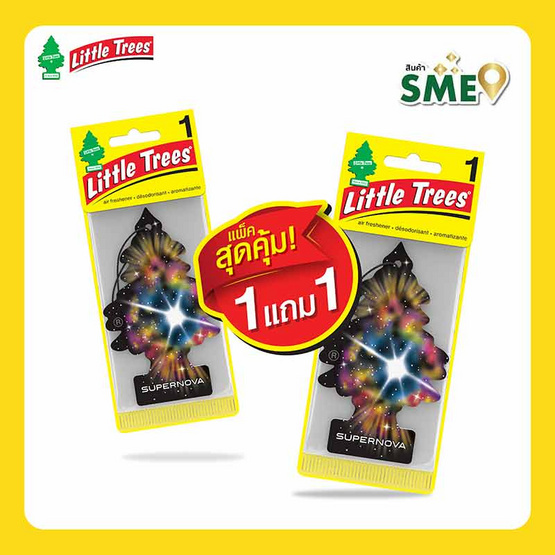 LITTLE TREES แผ่นหอมปรับอากาศ กลิ่นซุปเปอร์โนวา