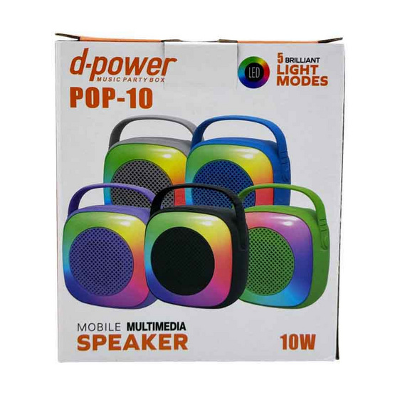 D-power ลำโพงบลูทูธพกพา รุ่น POP-10