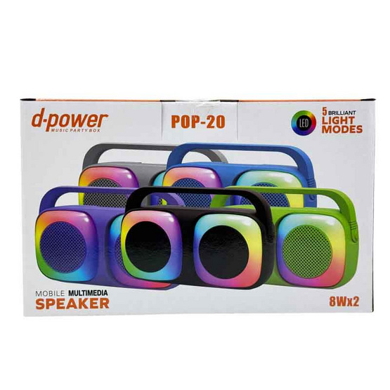 D-power ลำโพงบลูทูธพกพา รุ่น POP-20