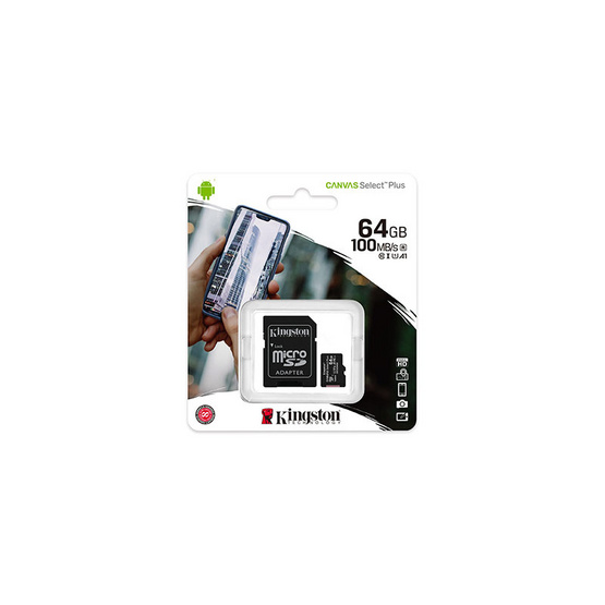 Kingston การ์ด MicroSDHC SDCS2 Canvas Select Plus 64GB