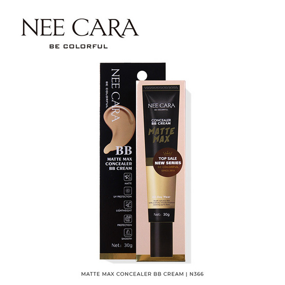 Nee Cara บีบีครีม Matte Max Concealer BB Cream 30 กรัม N366