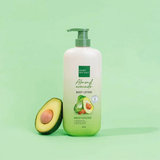 Baby Bright โลชั่นทาผิวกาย Almond Avocado Body Lotion 450 มล.