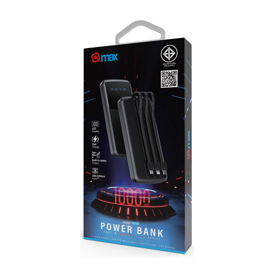 Q.max Power Bank 10000 mAh รุ่น GC58