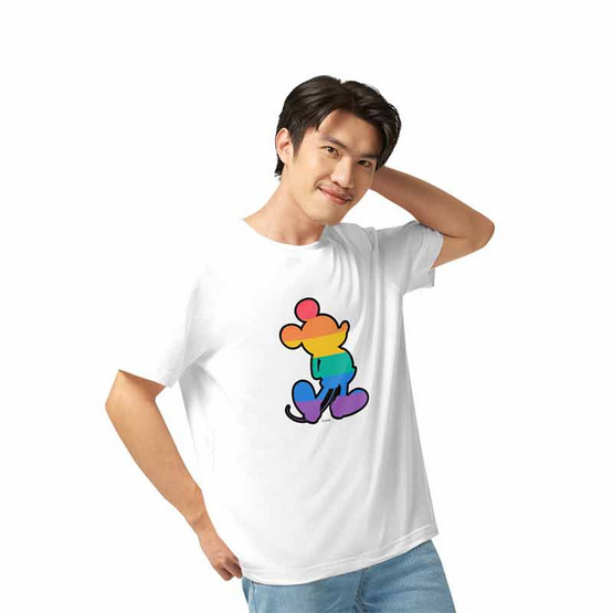 GQ จีคิว เสื้อดิสนีย์ ลาย Pride Month สีขาว