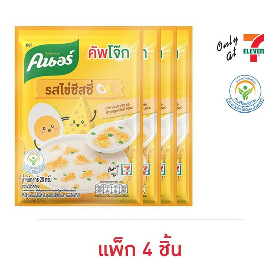 คนอร์คัพโจ๊กซอง รสไข่ชีสซี่ 28 กรัม (แพ็ก 4 ซอง)