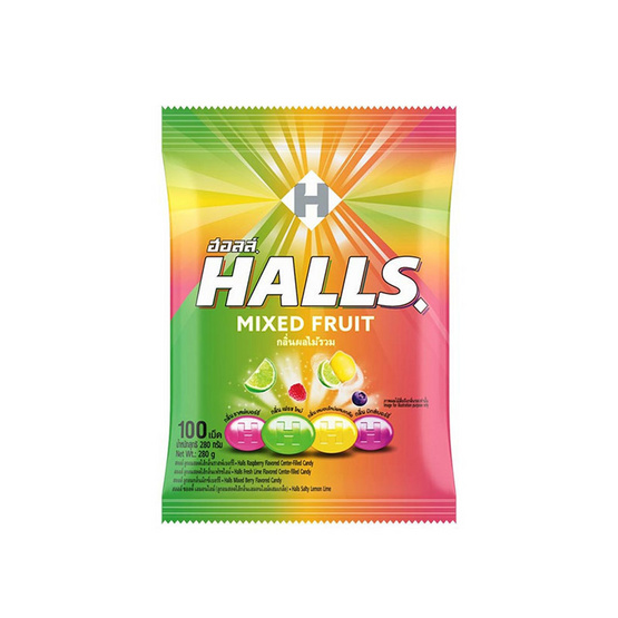 ฮอลล์ ลูกอมมิกซ์ฟรุตถุง (100 เม็ด) 280 กรัม