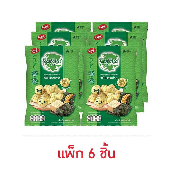 โดโซะ ไรซ์บอล ข้าวอบกรอบ รสโนริสาหร่าย 50 กรัม (แพ็ก 6 ชิ้น)