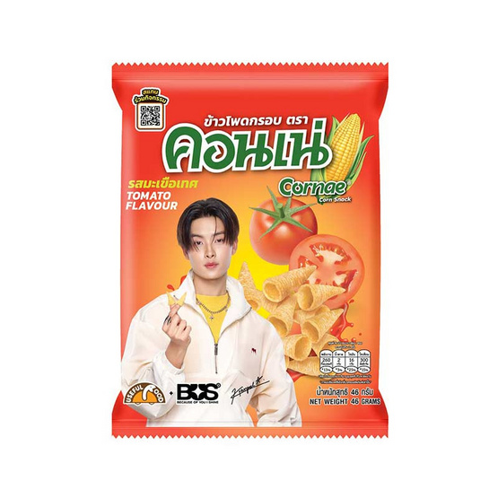 คอนเน่ ข้าวโพดกรอบ รสมะเขือเทศ 46 กรัม (ยกลัง 18 ชิ้น) คอนเน่ ข้าวโพดกรอบ รสมะเขือเทศ 46 กรัม (ยกลัง 18 ชิ้น)
