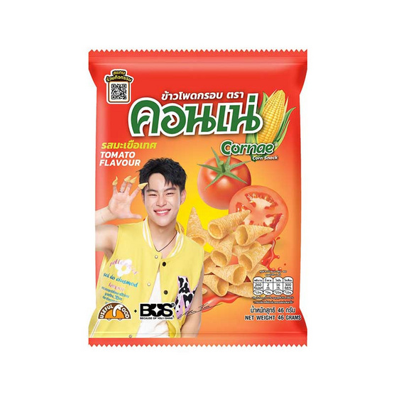 คอนเน่ ข้าวโพดกรอบ รสมะเขือเทศ 46 กรัม (ยกลัง 18 ชิ้น) คอนเน่ ข้าวโพดกรอบ รสมะเขือเทศ 46 กรัม (ยกลัง 18 ชิ้น)