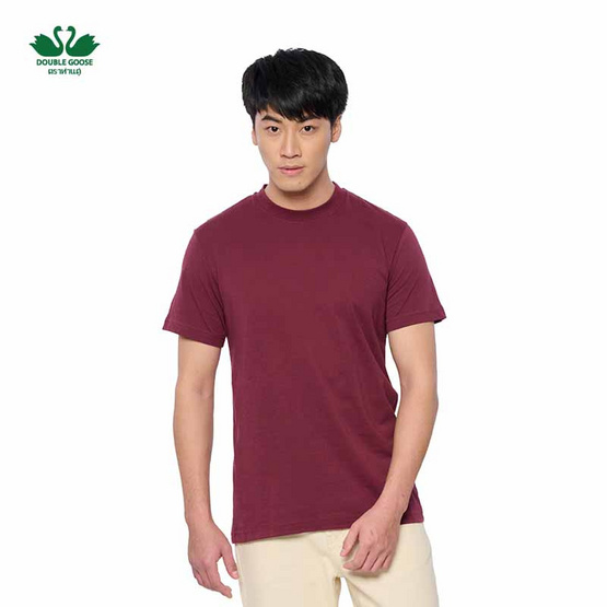 ห่านคู่ เสื้อยืดคอกลม รุ่น Relax Fit สีเลือดหมู