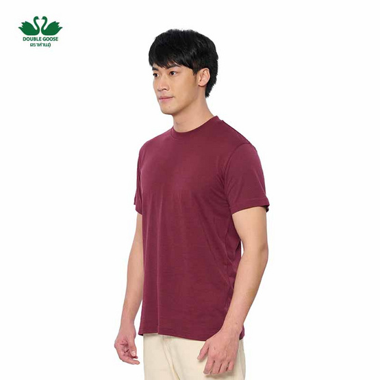 ห่านคู่ เสื้อยืดคอกลม รุ่น Relax Fit สีเลือดหมู