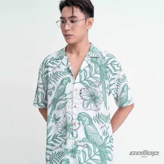 GALLOP เสื้อฮาวาย Graphic Print รุ่น GW9036