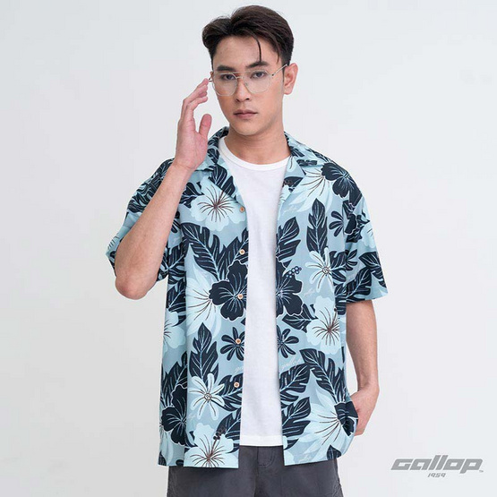 GALLOP เสื้อฮาวาย Graphic Print รุ่น GW9039