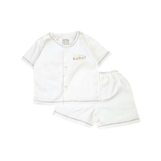 Little home baby ชุดเด็กแรกเกิด กระดุมหน้า ผ้าคอตตอน แขนสั้น (0-3เดือน) Little home baby ชุดเด็กแรกเกิด กระดุมหน้า ผ้าคอตตอน แขนสั้น (0-3เดือน)